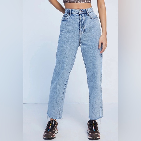 📍 PacSun Light Blue High Rise Straight Leg Jeans Women’s Size 27 - Picture 2 of 7